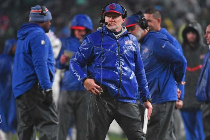 Sean McDermott on the sideline.